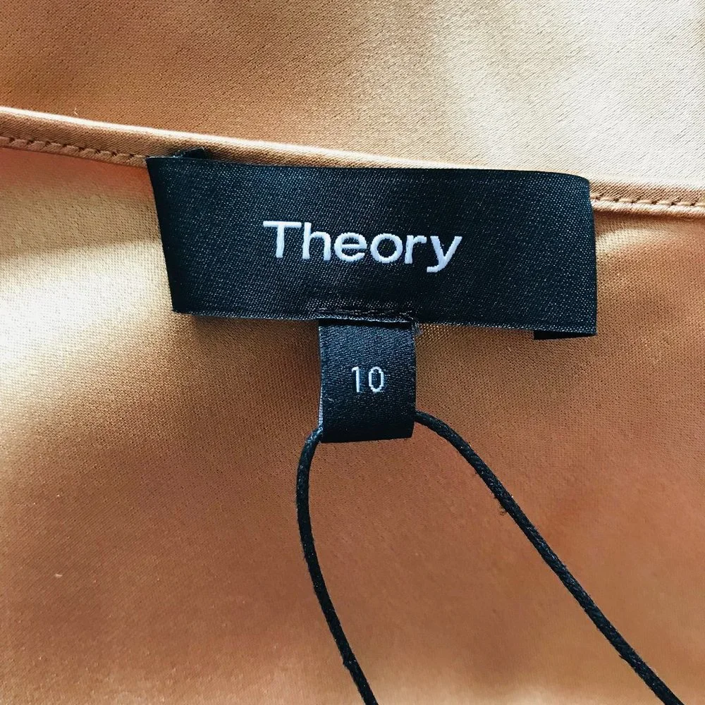 ⚡️SOLD ON EBAY⚡️Theory Telson Bronze Flat Sateen Dress (NWT) - Picture 10 of 13